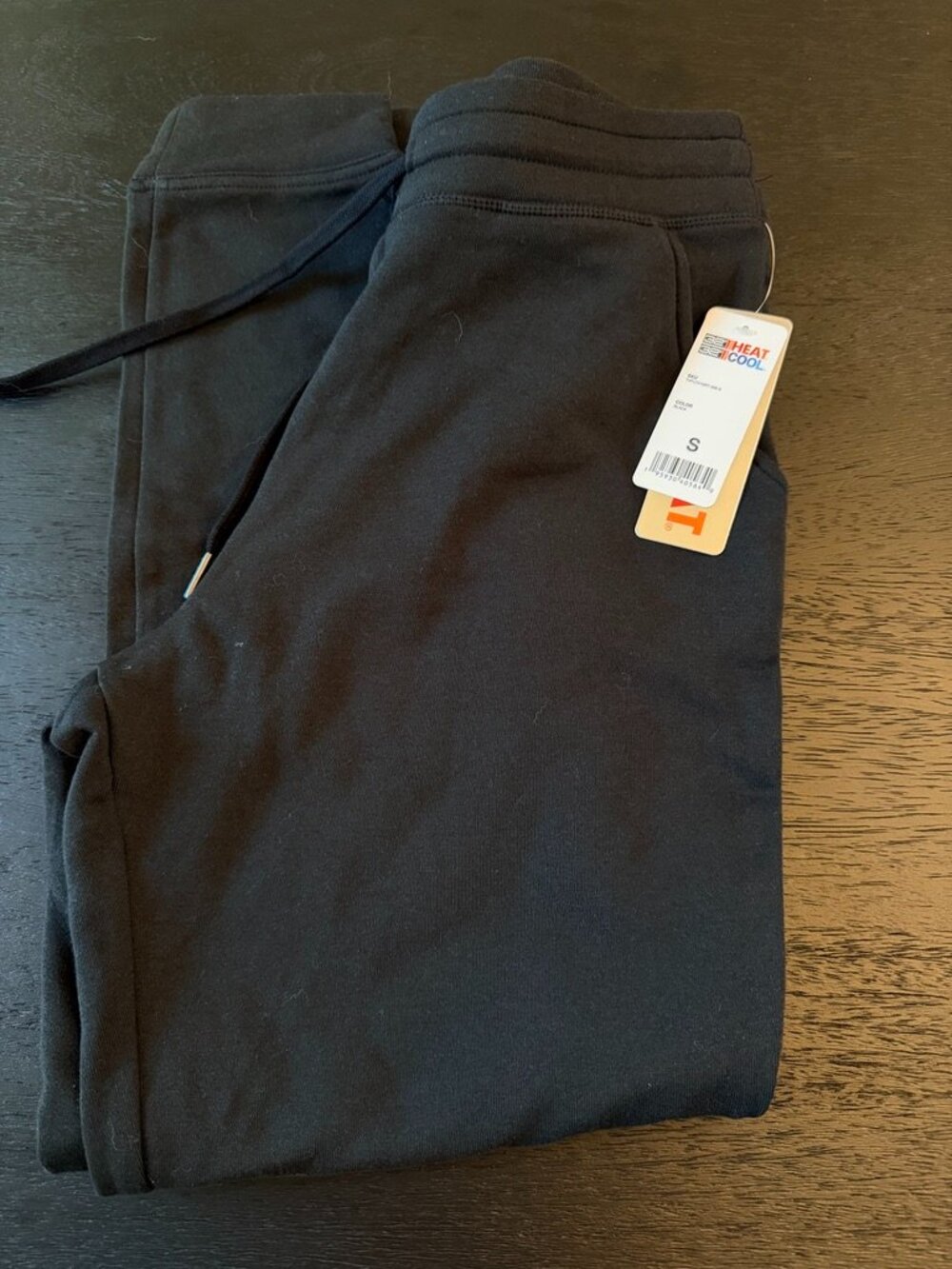 32 Degrees Heat Black Fleece Jogger Sweatpants NWT Small S/XS Active Lounge